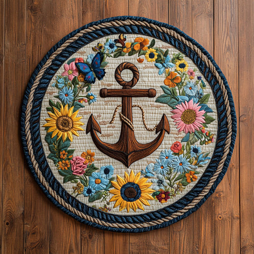 Anchor Gardenia WN0407006CL Quilted Round Mat
