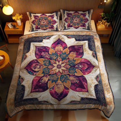 Golden Flower Mandala WN0402076CL Duvet Cover Set