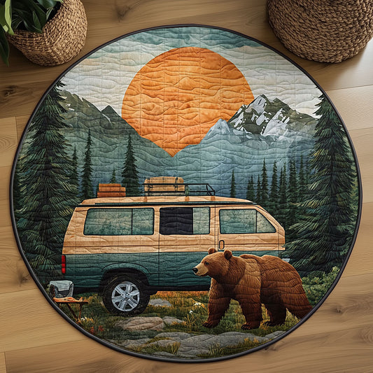 Camping Bear WJ2105035CL Quilted Round Mat