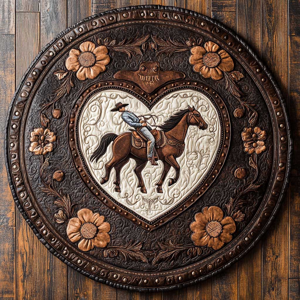 Wild Ride WN2204068CL Quilted Round Mat