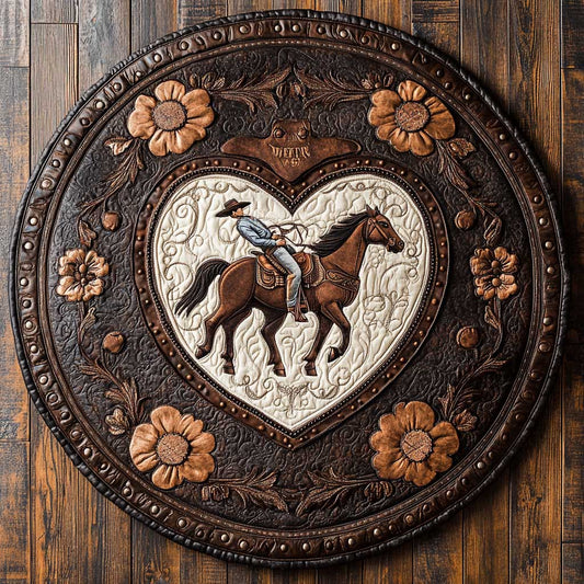 Wild Ride WN2204068CL Quilted Round Mat