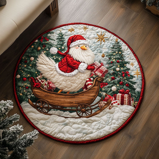 Wagon Ride Rooster LT1410037CL Quilted Round Mat