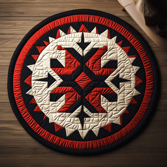 Geometry of Unity KL1301066CL Quilted Round Mat