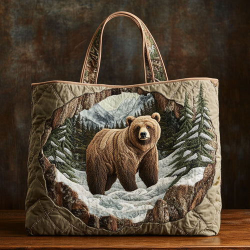 Peaceful Bear CW1001010CL Quilted Tote Bag