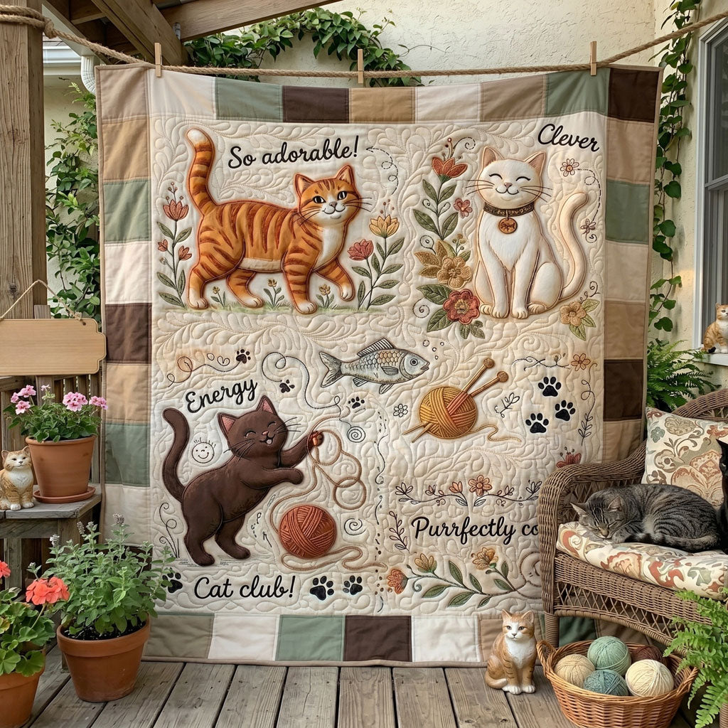 Purrfect Cat Club WN0306009CL Quilt