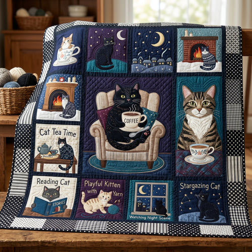 Coffee Cat XR2204022CL Quilt