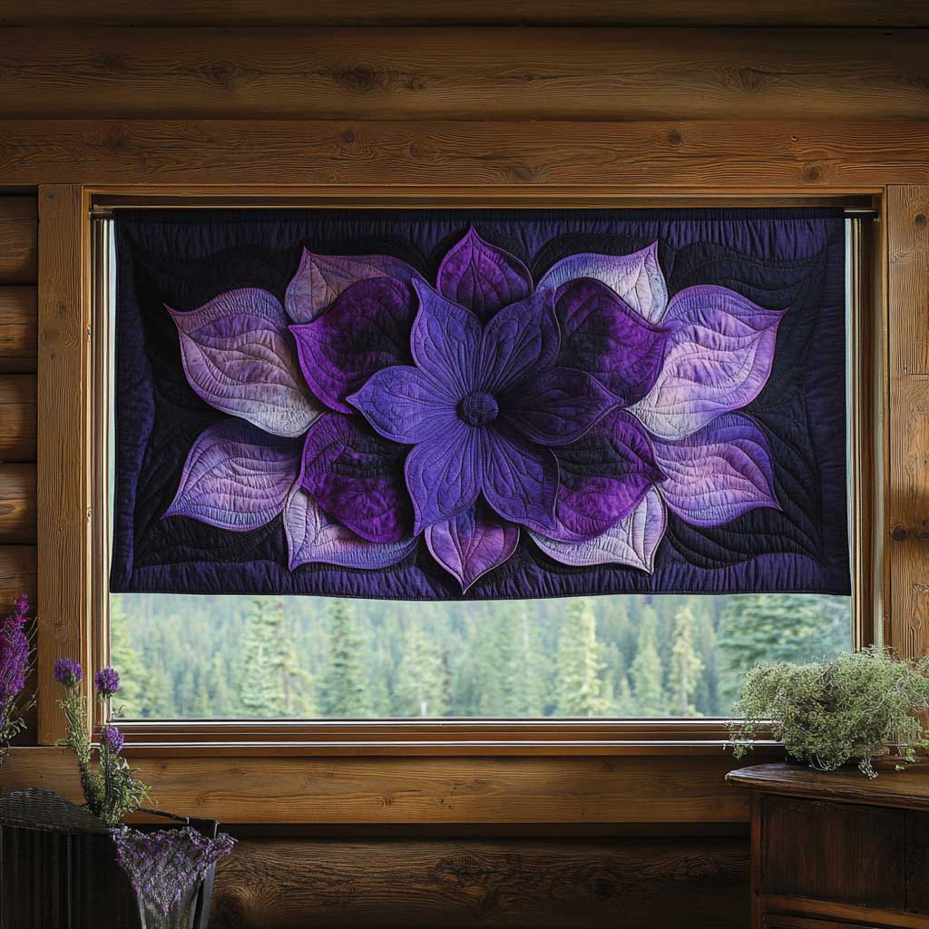 Mystic Flower WN1403084CL Quilted Valance