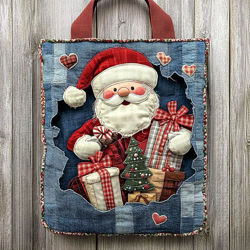Vintage Santa WN0801098CL Quilted Tote Bag
