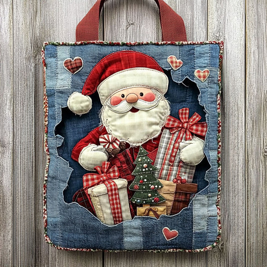 Vintage Santa WN0801098CL Quilted Tote Bag