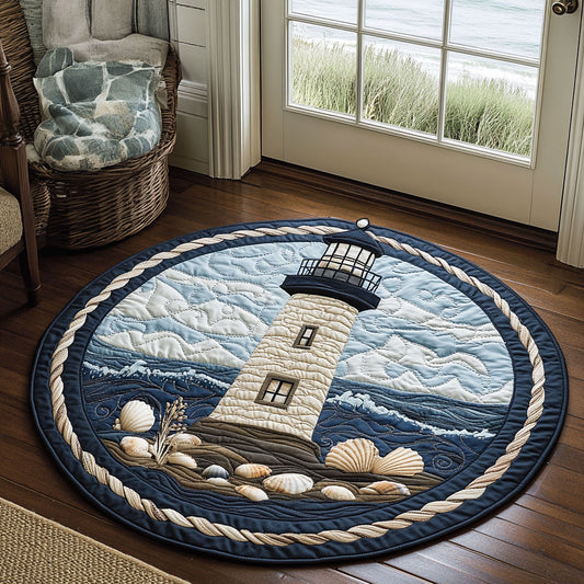 Seaside Compass CP1601042CL Quilted Round Mat