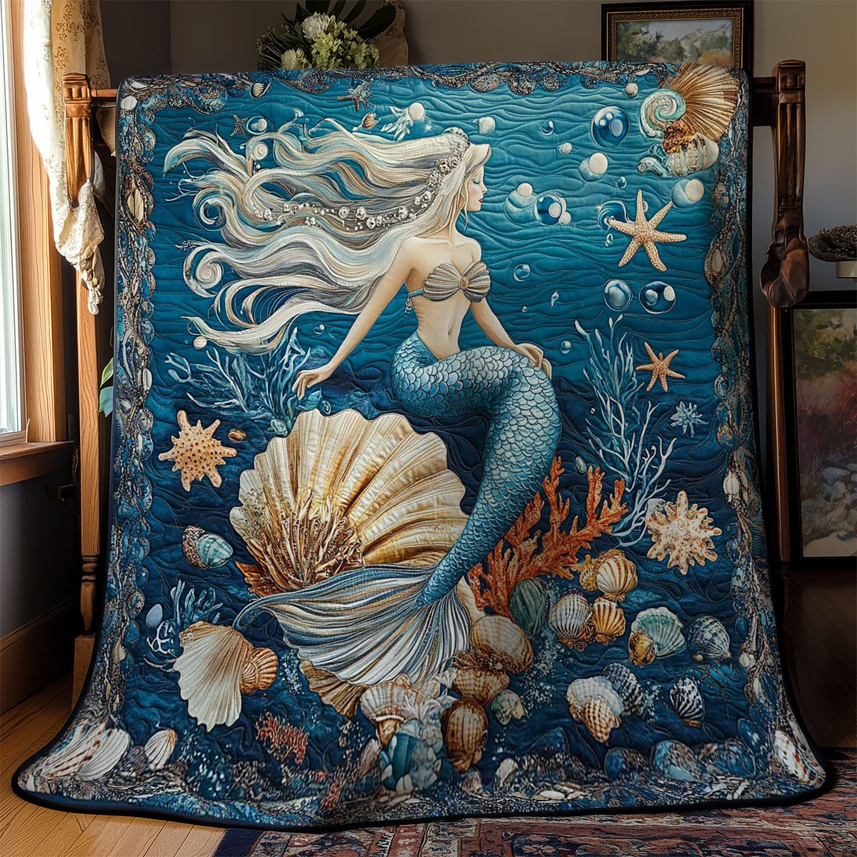 Aqua Mermaid WN0901013CL Quilt