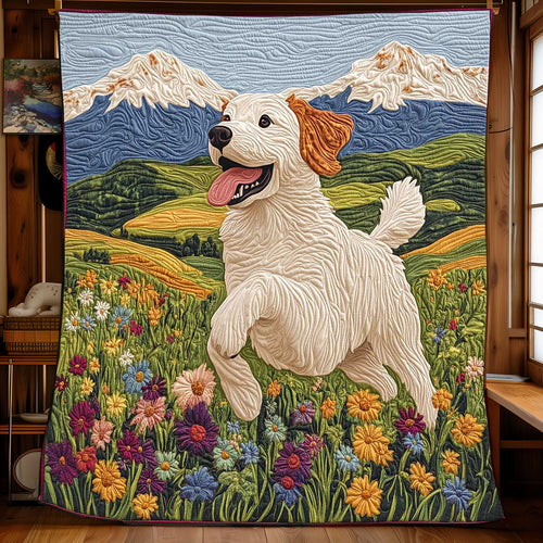 Running Labrador WP0701022CL Quilt