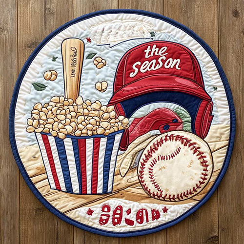 Baseball Snacktime WN2305022CL Quilted Round Mat