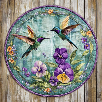 Hummingbird Elegance WN2105039CL Quilted Round Mat