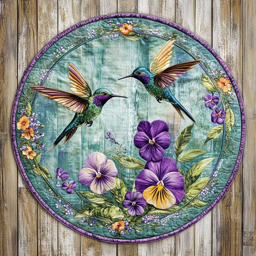 Hummingbird Elegance WN2105039CL Quilted Round Mat