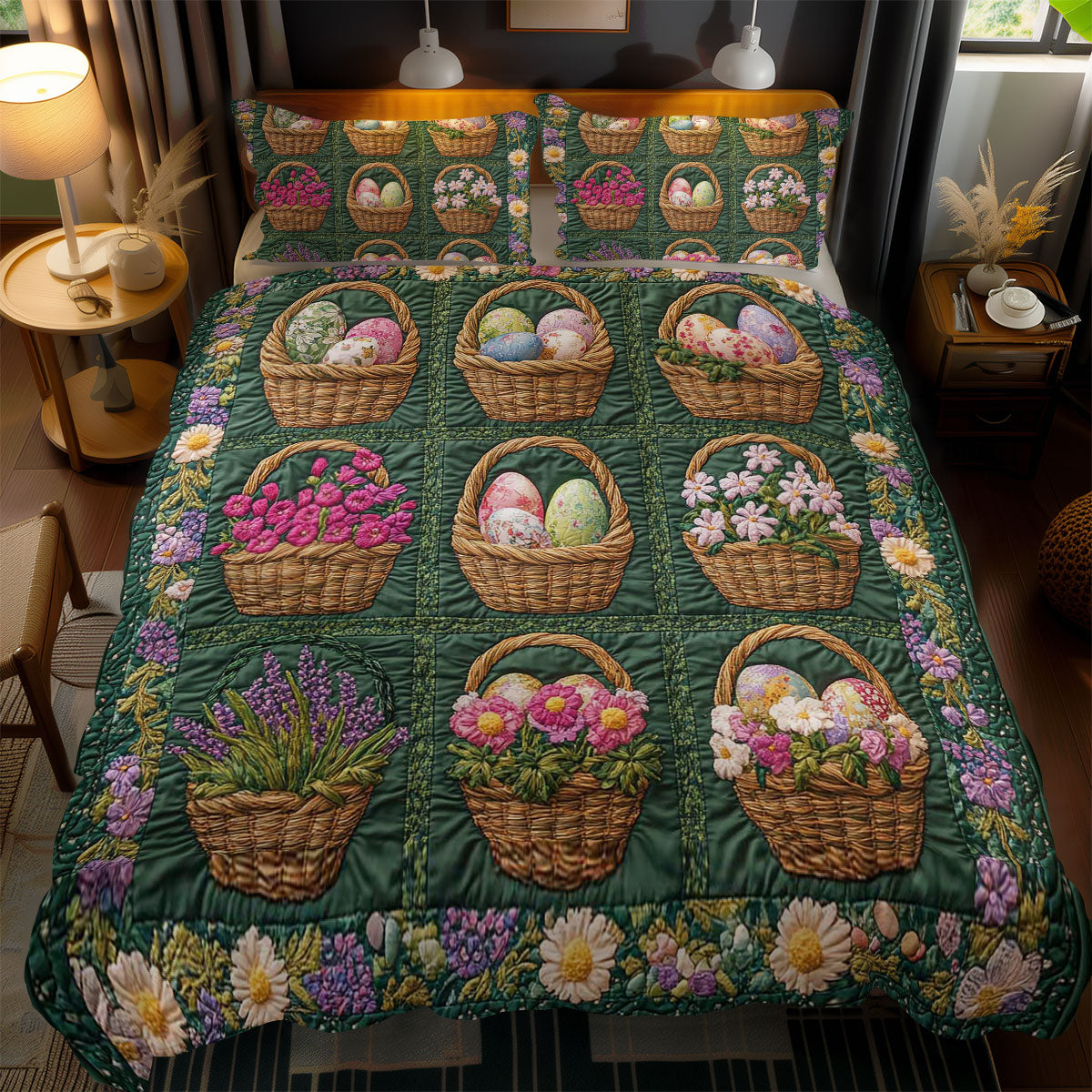 Easter Bloom Baskets WN1701103CL Duvet Cover Set