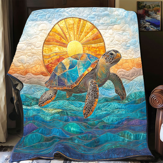 Vibrant Turtle WP2003061CL Quilt