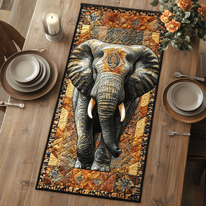 Elephant Charm CW1201072CL Quilted Table Runner