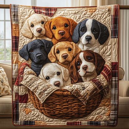 Adorable Beagle Basket WP2605007CL Quilt