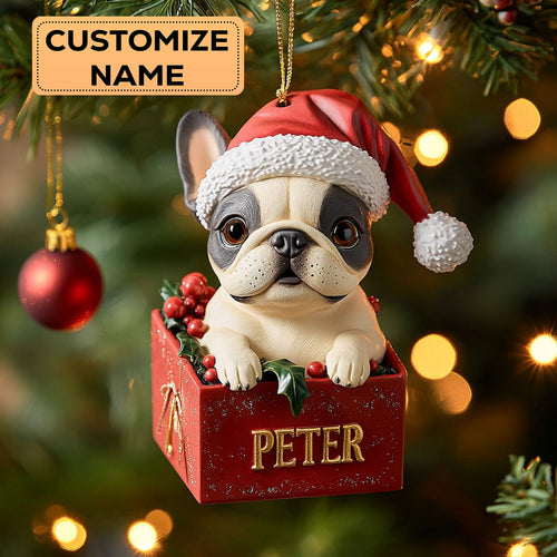 French Bulldog Christmas CW2411018CL Personalized Christmas Ornament
