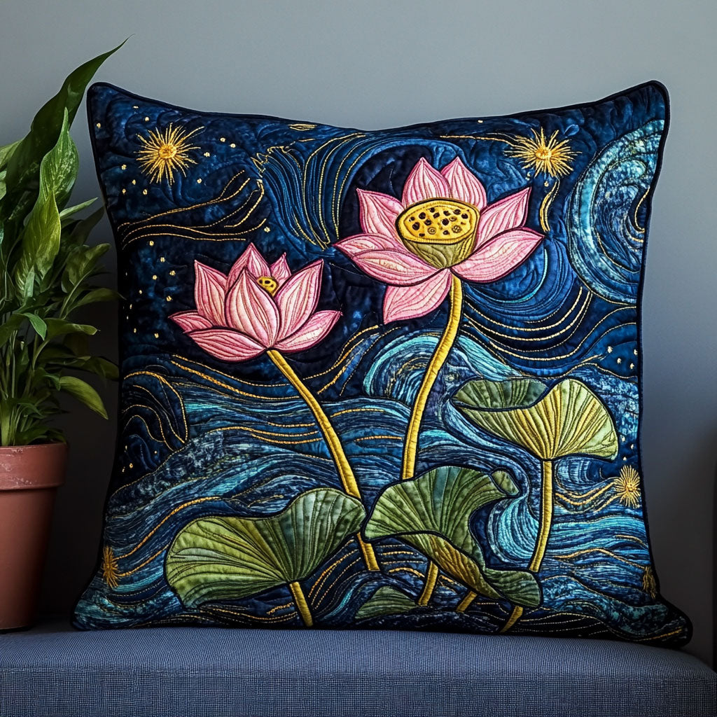 Starry Lotus Lake CW1607047CL Quilt Pillow Case