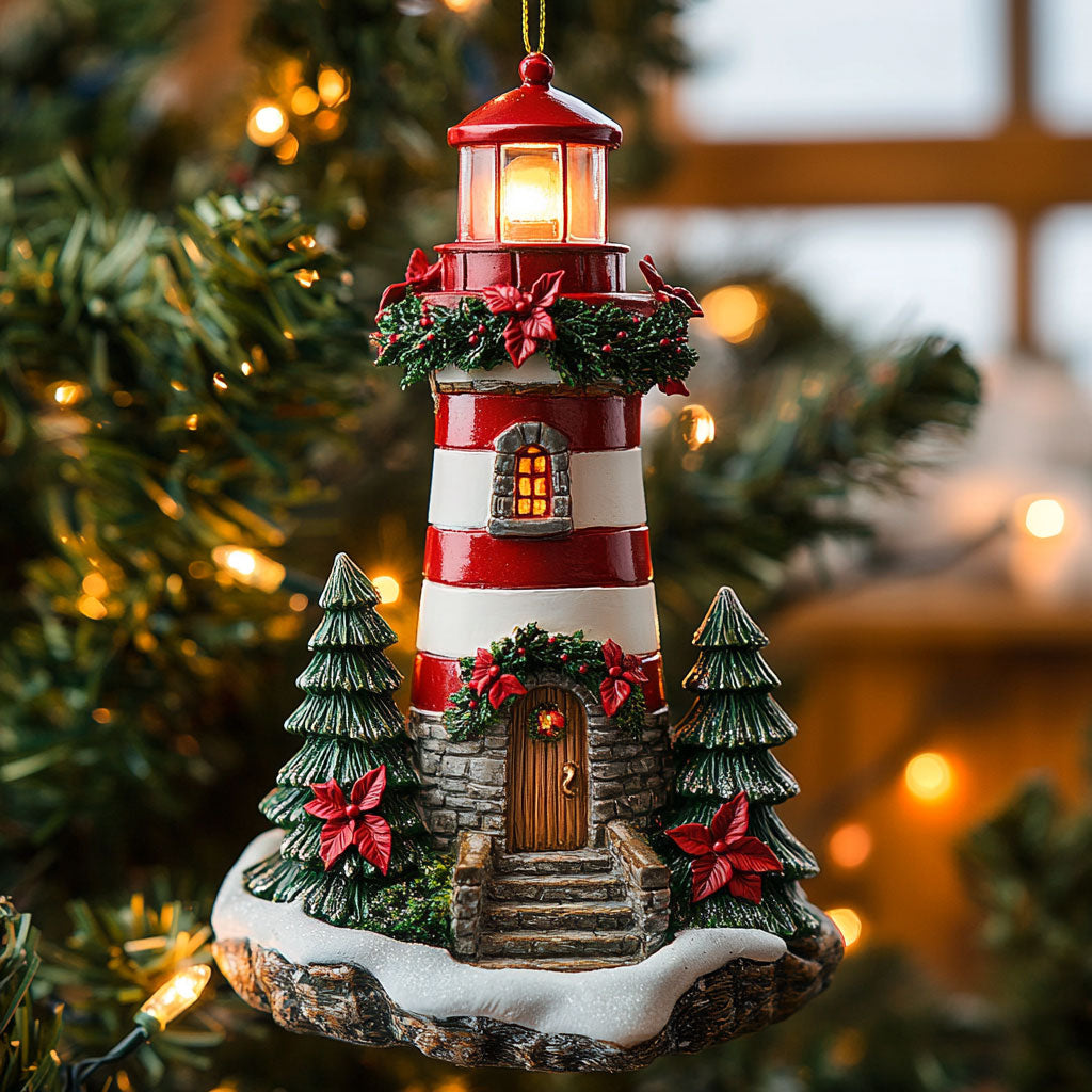 Holiday Lighthouse CW2511021CL Christmas Ornament