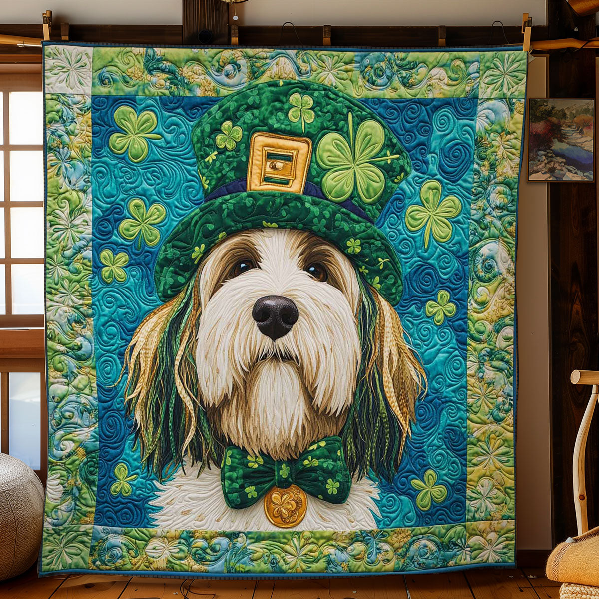 Clover Bearded Collie WN0901047CL Quilt