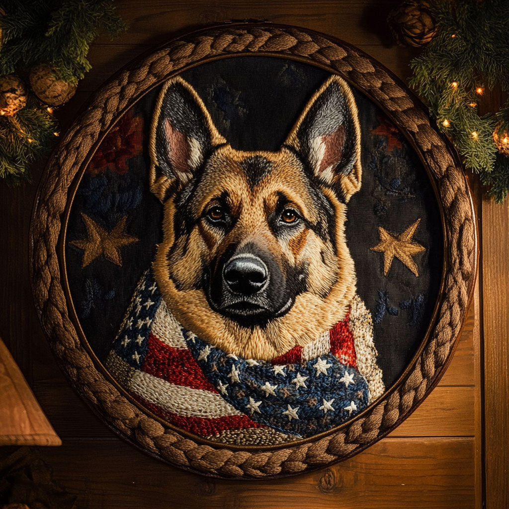 German Shepherd Starwatch WN1006053CL Quilted Round Mat