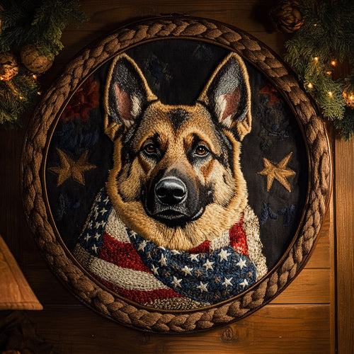 German Shepherd Starwatch WN1006053CL Quilted Round Mat