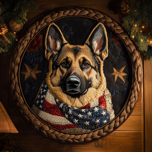 German Shepherd Starwatch WN1006053CL Quilted Round Mat