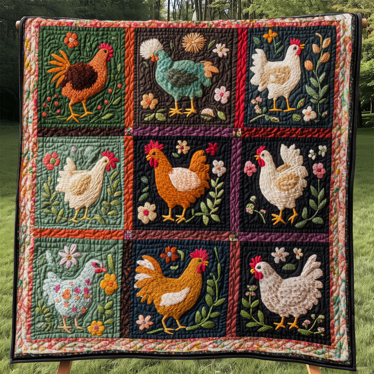 Chicken Cottage WJ0701027CL Quilt