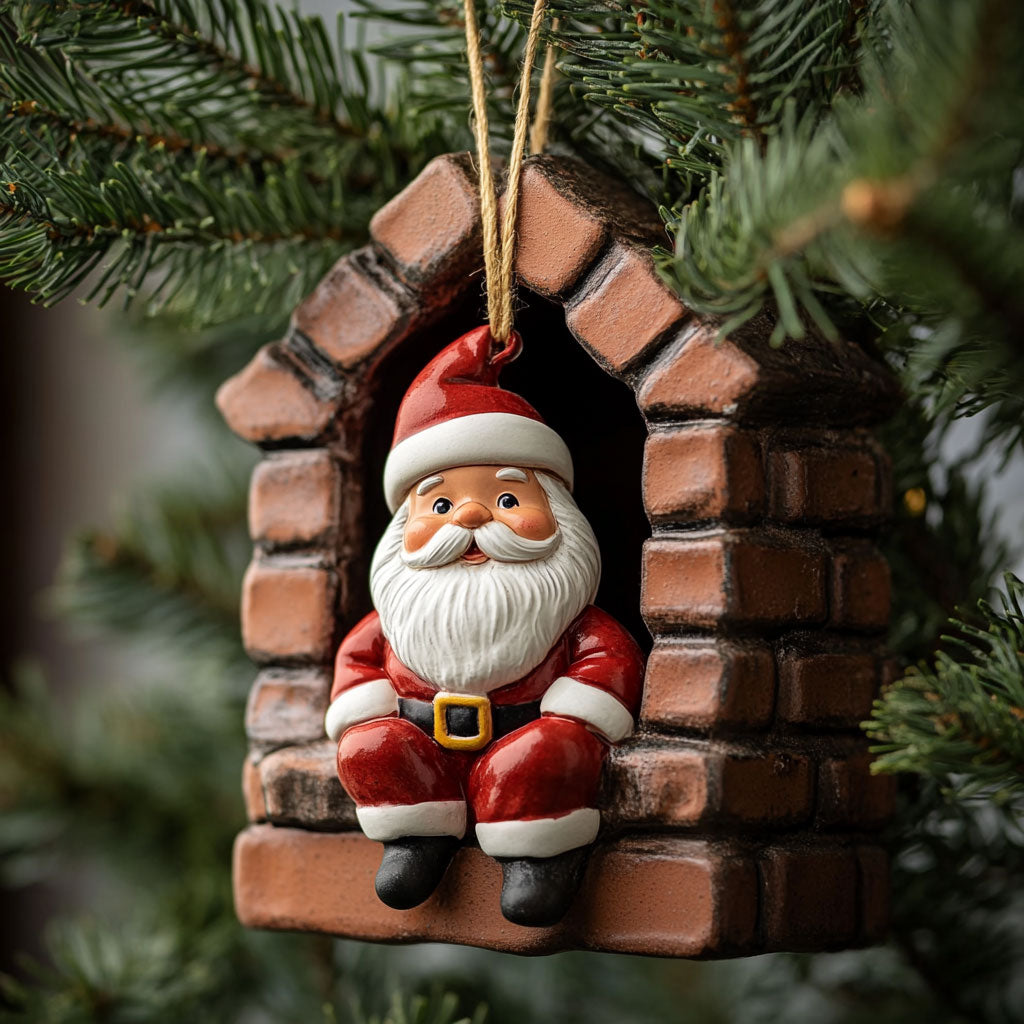 Chimney Santa WJ2411037CL Christmas Ornament