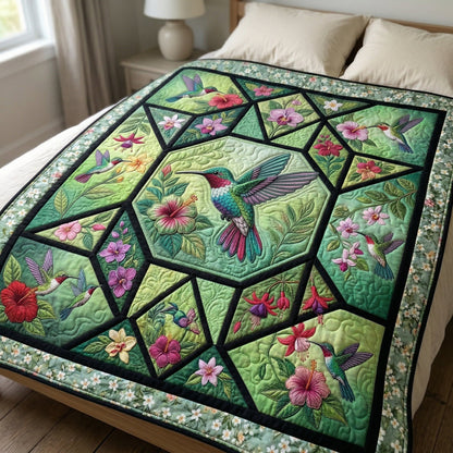 Mystic Meadow Hummingbird XR0104006CL Quilt Blanket