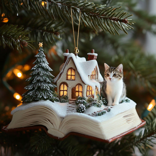 Christmas Cat Pages WJ2511003CL Christmas Ornament