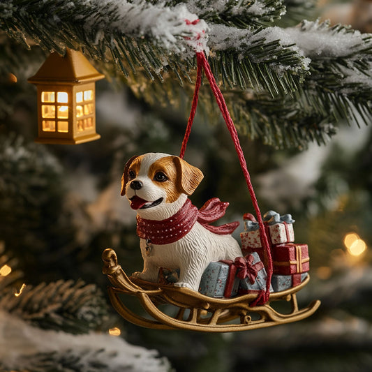 Christmas Gift Pup WJ2511019CL Christmas Ornament