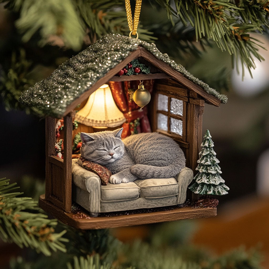 Christmas Sofa Kitty WJ2511005CL Christmas Ornament