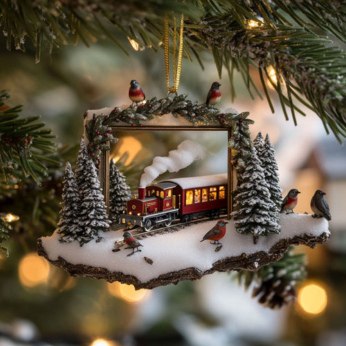 Christmas Train Scene WJ2711149CL Christmas Ornament