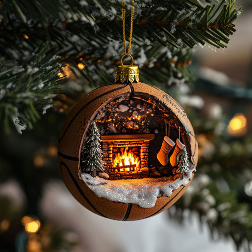 Cozy Basketball WJ2611074CL Christmas Ornament