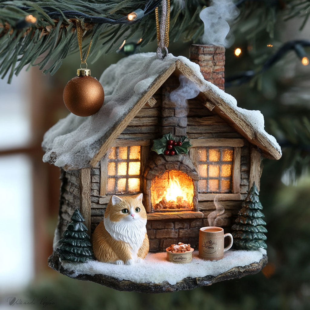 Cozy Kitty WJ2511009CL Christmas Ornament