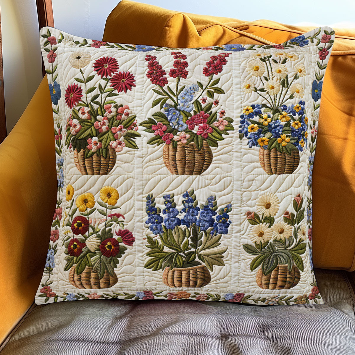 Cozy Patch Flower WJ0901097CL Quilt Pillow Case