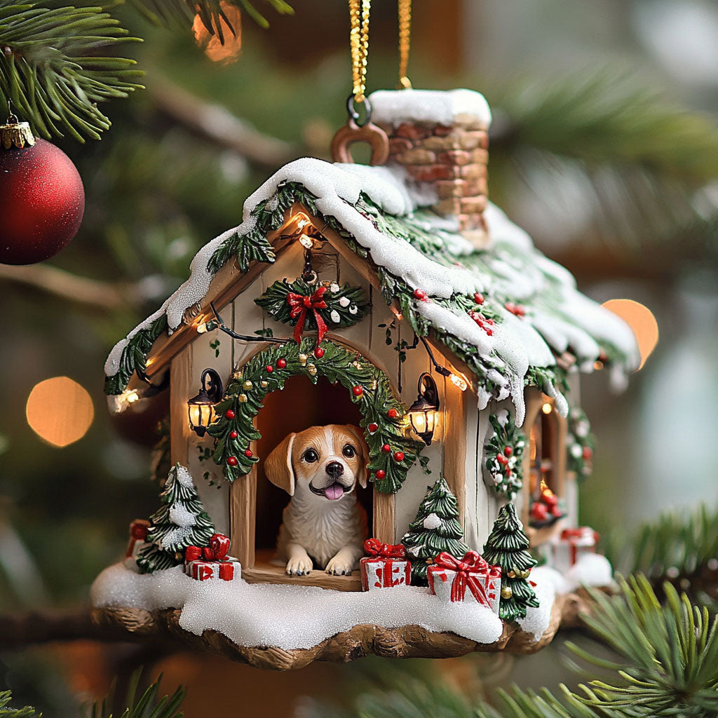 Cozy Pup House WJ2511022CL Christmas Ornament