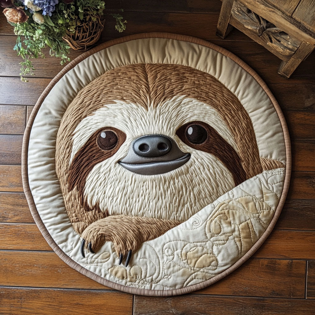 Cozy Sloth CP1106029CL Quilted Round Mat – SnuggleDen