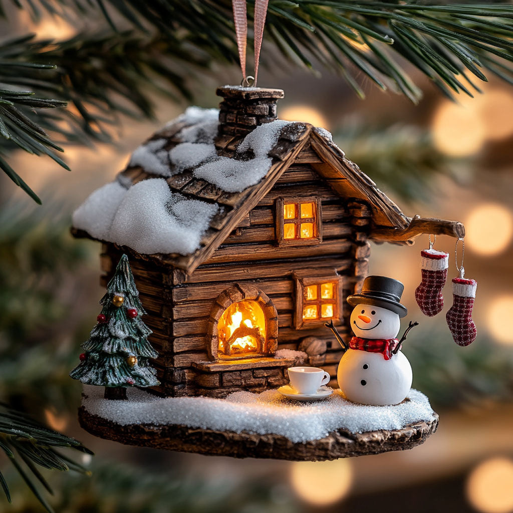 Cozy Snowman Moment WJ2411087CL Christmas Ornament