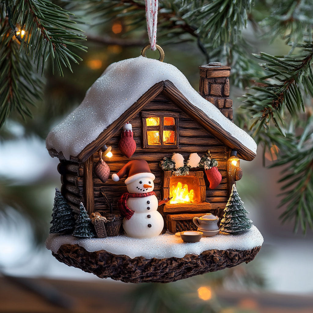 Cozy Snowman WJ2411088CL Christmas Ornament
