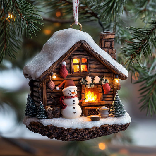 Cozy Snowman WJ2411088CL Christmas Ornament