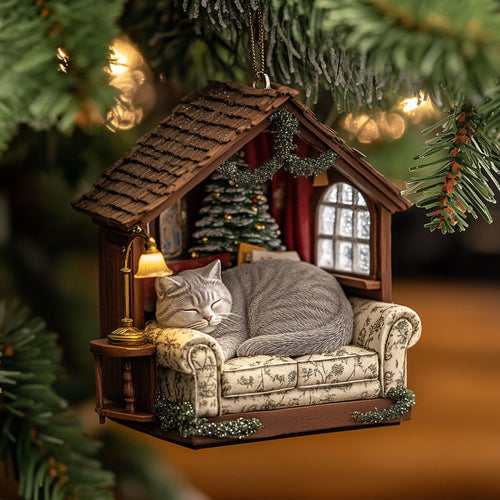 Cozy Sofa Cat WJ2511010CL Christmas Ornament