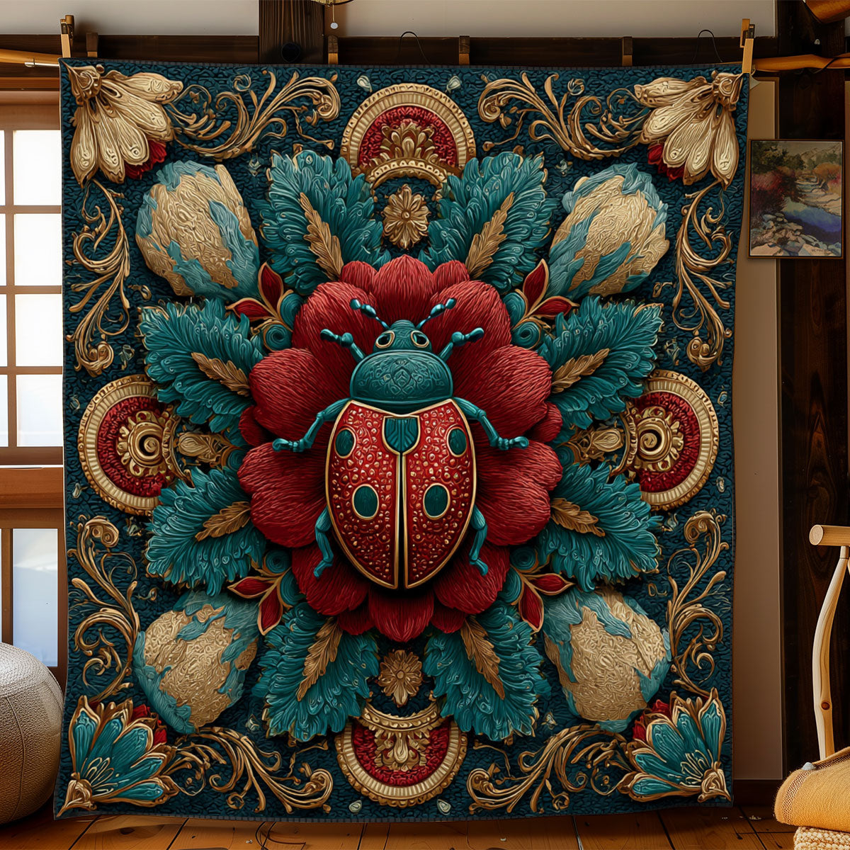 Crimson Crown Ladybug WJ0901035CL Quilt