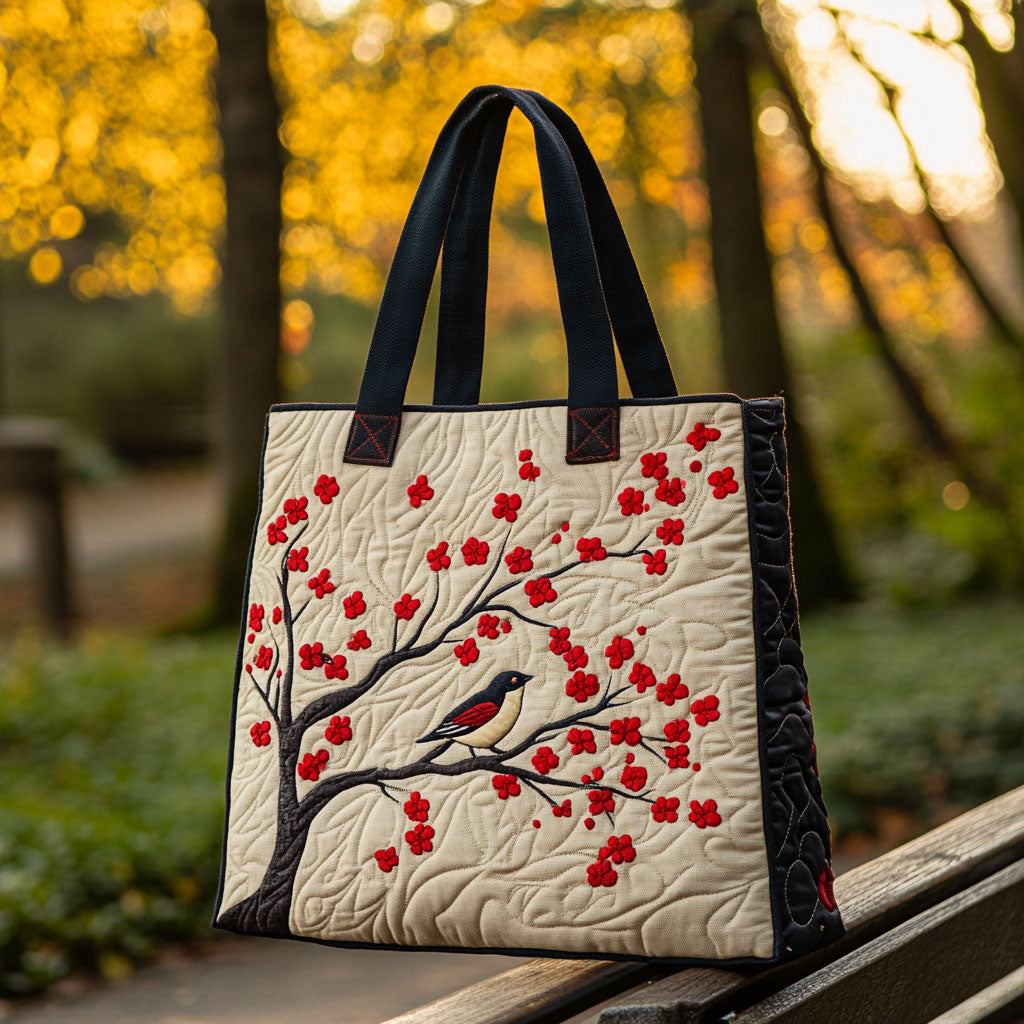 Crimson Perch WJ2310397CL Quilted Tote Bag