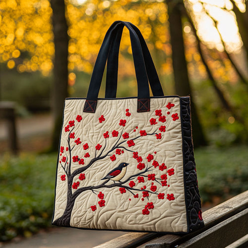 Crimson Perch WJ2310397CL Quilted Tote Bag