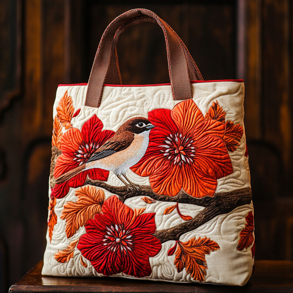 Crimson Song WJ2310398CL Quilted Tote Bag